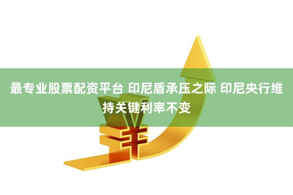 最专业股票配资平台 印尼盾承压之际 印尼央行维持关键利率不变